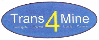 TRANS4MINE INVESTIGATE ANALYSE IDENTIFY OPTIMISE logo