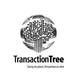 TRANSACTIONTREE SAVING THE PLANET. ONE PURCHASE AT A TIME logo