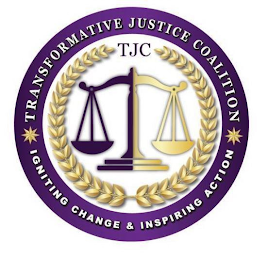 TRANSFORMATIVE JUSTICE COALITION IGNITING CHANGE & INSPIRING ACTION TJC logo