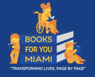 "TRANSFORMING LIVES, PAGE BY PAGE" BOOKS FOR YOU MIAMI logo