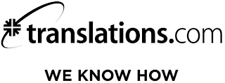 TRANSLATIONS.COM WE KNOW HOW logo