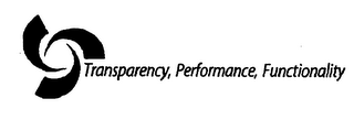 TRANSPARENCY, PERFORMANCE, FUNCTIONALITY logo