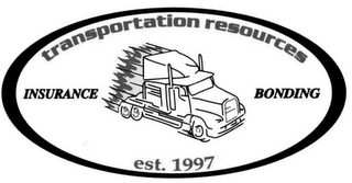 TRANSPORTATION RESOURCES INSURANCE BONDING EST. 1997 logo