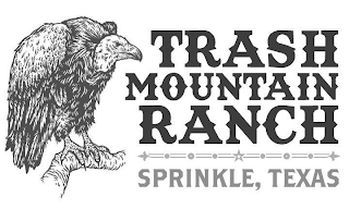 TRASH MOUNTAIN RANCH SPRINKLE, TEXAS logo