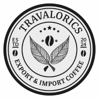 TRAVALORICS ESTD 2024 EXPORT & IMPORT COFFEE logo