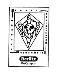 TRAVEL COMMUNICATION FRIENDSHIP LANGUAGE BERLITZ ON CAMPUS logo