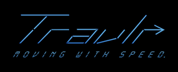 TRAVLR MOVING WITH SPEED. logo