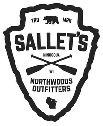 TRD MRK SALLET'S MINOCQUA WI NORTHWOODS OUTFITTERS logo