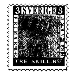 TRE SKILL.BCO. SVERIGE FRIMARKE logo