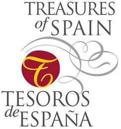 TREASURES OF SPAIN T TESOROS DE ESPAÑA logo