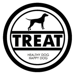 TREAT HEALTHY DOG HAPPY DOG logo