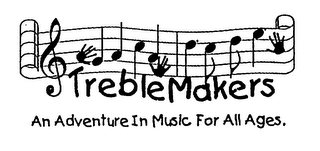 TREBLEMAKERS AN ADVENTURE IN MUSIC FOR ALL AGES. logo