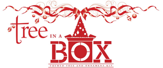 TREE IN A BOX THEMED TREE AND ORNAMENT KIT logo