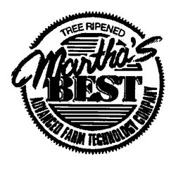 TREE RIPENED MARTHA'S BEST ADVANCED FARM TECHNOLOGY COMPANY logo