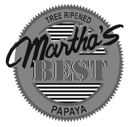 TREE RIPENED MARTHA'S BEST PAPAYA logo
