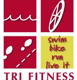 TRI FITNESS SWIM BIKE RUN LIVE IT logo