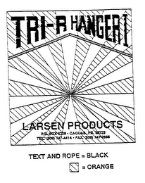TRI-R HANGER I LARSEN PRODUCTS logo