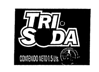 TRI SODA CONTENIDO NETO 1.5 LTS. SABOR MANDARINA logo
