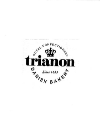 TRIANON SINCE 1683 ROYAL CONFECTIONERY DANISH BAKERY logo