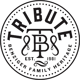 TRIBUTE T B EST. 1981 BENZIGER FAMILY HERITAGE logo