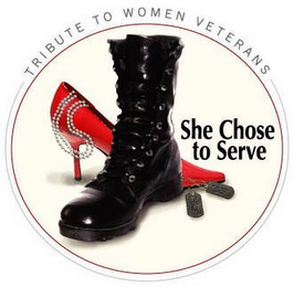 TRIBUTE TO WOMEN VETERANS SHE CHOSE TO SERVE logo