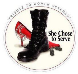 TRIBUTE TO WOMEN VETERANS SHE CHOSE TO SERVE logo
