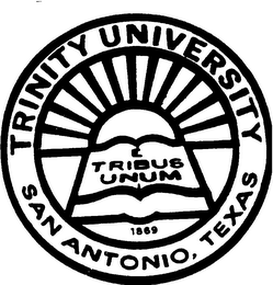 TRINITY UNIVERSITY E TRIBUS UNUM 1869 SAN ANTONIO, TEXAS logo