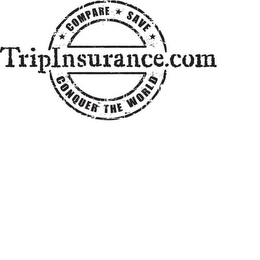 TRIPINSURANCE.COM COMPARE SAVE CONQUER THE WORLD logo