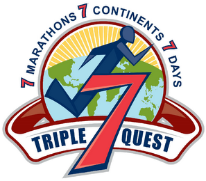 TRIPLE 7 QUEST 7 MARATHONS 7 CONTINENTS 7 DAYS logo