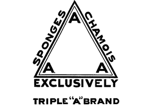 TRIPLE "A" BRAND EXCLUSIVELY CHAMOIS SPONGES A logo