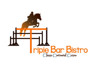 TRIPLE BAR BISTRO CLASSIC CONTINENTAL CUISINE logo