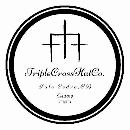 TRIPLE CROSS HAT CO.  PALO CEDRO, CA EST. 2019 logo
