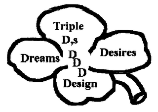 TRIPLE D'S DDD DREAMS DESIRES DESIGN AND DESIGN logo