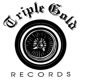 TRIPLE GOLD RECORDS logo