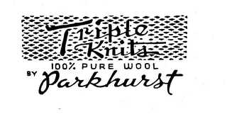 TRIPLE KNITS 100% PURE WOOL BY PARKHURST logo