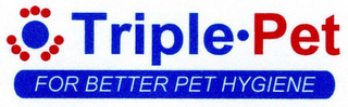 TRIPLE · PET FOR BETTER PET HYGIENE logo