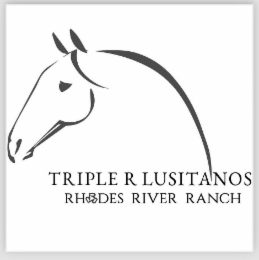 TRIPLE R LUSITANOS RHODES RIVER RANCH RRR logo