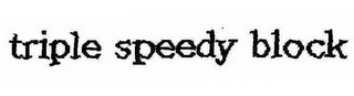 TRIPLE SPEEDY BLOCK logo