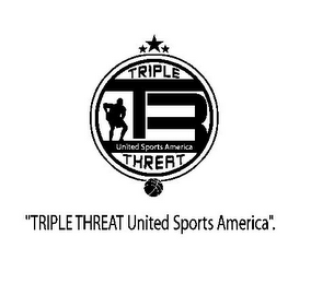 TRIPLE THREAT UNITED SPORTS AMERICA T3 "TRIPLE THREAT UNITED SPORTS AMERICA". logo
