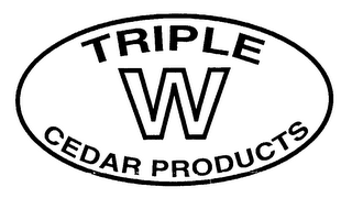 TRIPLE W CEDAR PRODUCTS logo