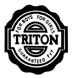 TRITON FOR BOYS FOR GIRLS GUARANTEED FIT logo