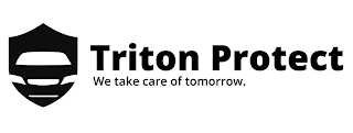 TRITON PROTECT WE TAKE CARE OF TOMORROW. logo