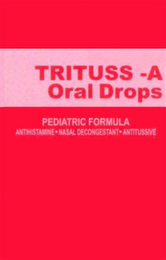 TRITUSS-A ORAL DROPS PEDIATRIC FORMULA ANTIHISTAMINE NASAL DECONGESTANT ANTITUSSIVE logo