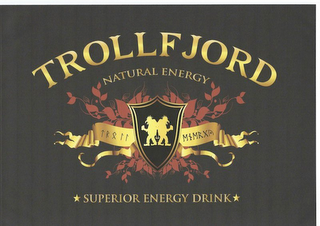 TROLLFJORD NATURAL ENERGY SUPERIOR ENERGY DRINK logo