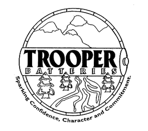 TROOPER BATTERIES SPARKING CONFIDENCE, CHARACTER AND COMMITMENT. logo