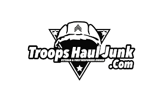 TROOPS HAUL JUNK.COM VETERAN & FIRST RESPONDER OWNED logo