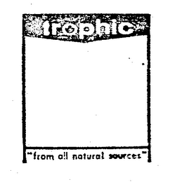 TROPHIC "FROM ALL NATURAL SOURCES" logo