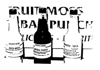 TROPIC MAN IRISH MOSS TROPIC MAN HERBAL PUNCH TROPIC MAN PEANUT PUNCH logo