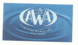 TROPICAL AWA PURIFIED DRINKING WATER FROM ARUBA logo