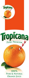 TROPICANA PURE PREMIUM 100% PURE & NATURAL ORANGE JUICE logo
